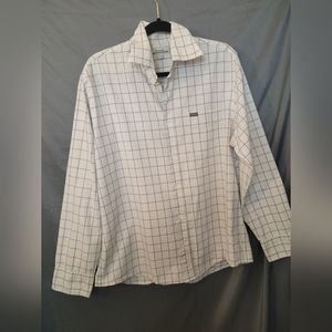 faconnable men's button down shirt size Large long sleeve